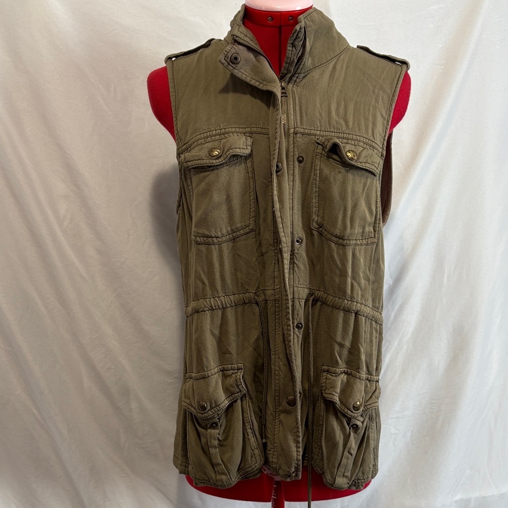 Maurices Olive Green Utility Vest LL209